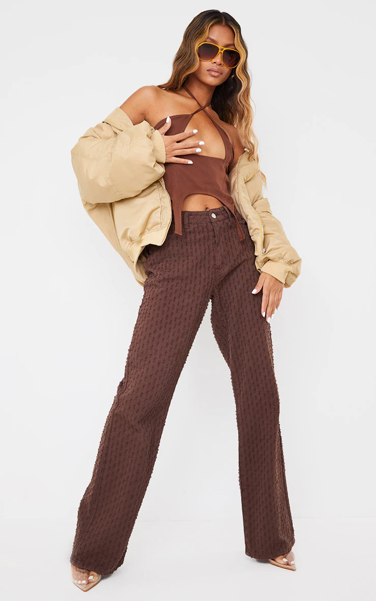 Frayed Ripped Low Rise Wide Leg Jeans - iLYMAi