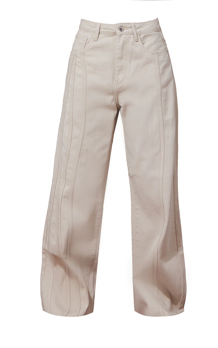 Side Seam Wide Leg Jeans
