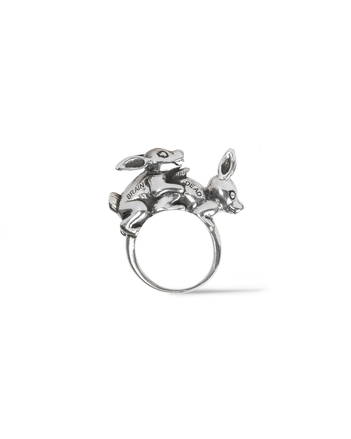 Bunny Love Silver Oxidized Ring - Silver – Brain Dead