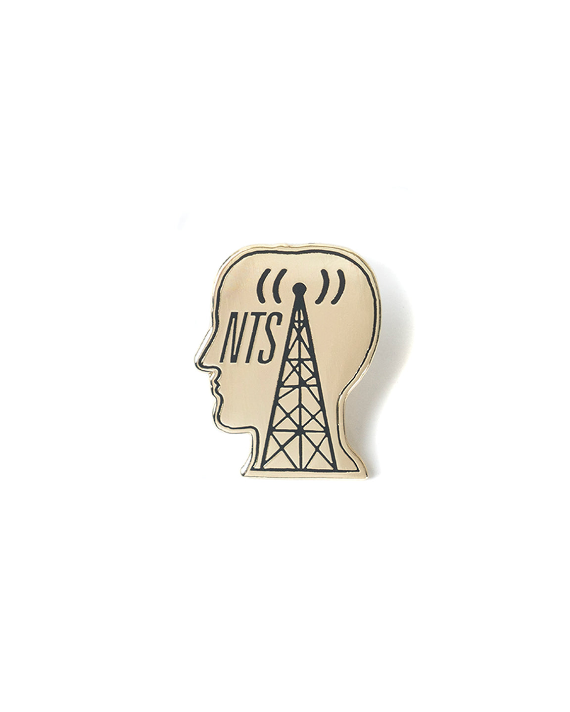 NTS Logo Head Metal Pin - Silver