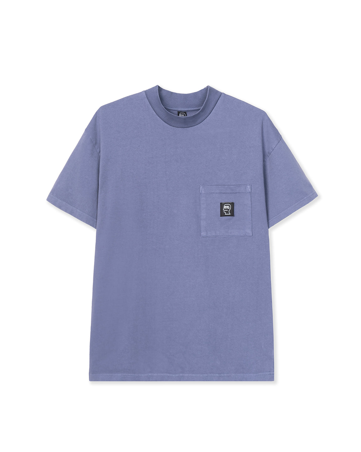 Logo Head PVC Heavyweight Mock Neck T-Shirt - Baby Blue