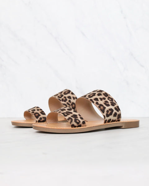 cheetah slide on shoes