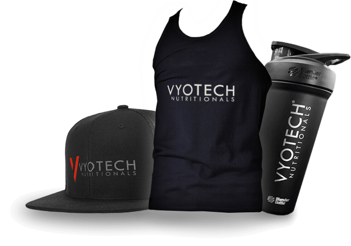 Vyotech t-shirt, cap and flash