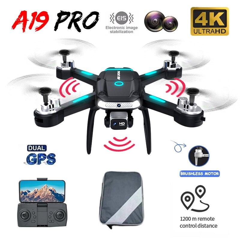 kas vertraging Gespierd A19 Pro Drone - 2023 New GPS Professionele Dual Hd Camera Optische Stroom  Positionering Vermijden Opvouwbare Quadcopter Rc Speelgoed