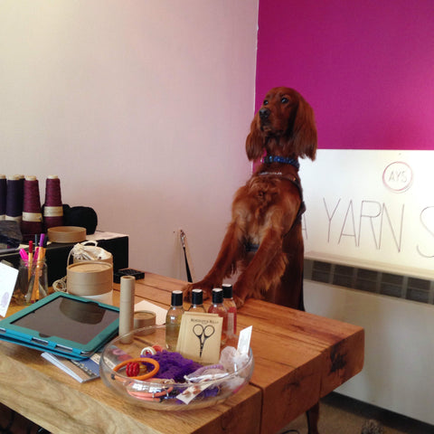 Peaches at the counter