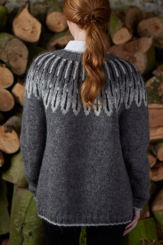 Owl Feathers cardigan by Rosee Woodland