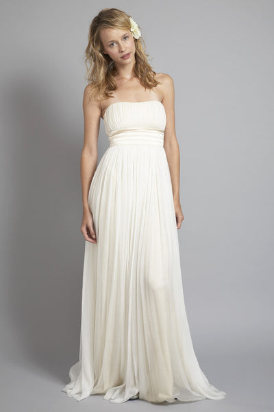 shoulderless wedding dress