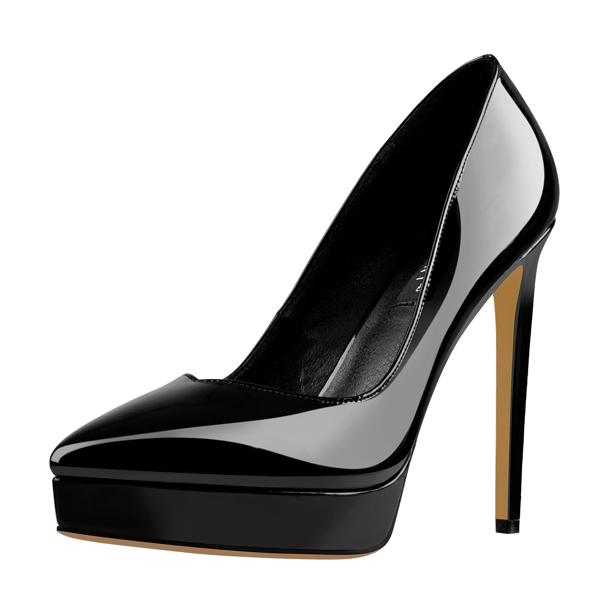 Low Platform Pointed Toe Stiletto Heels 