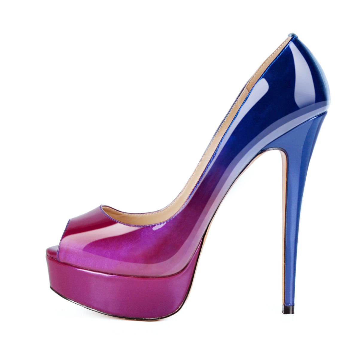 purple blue heels