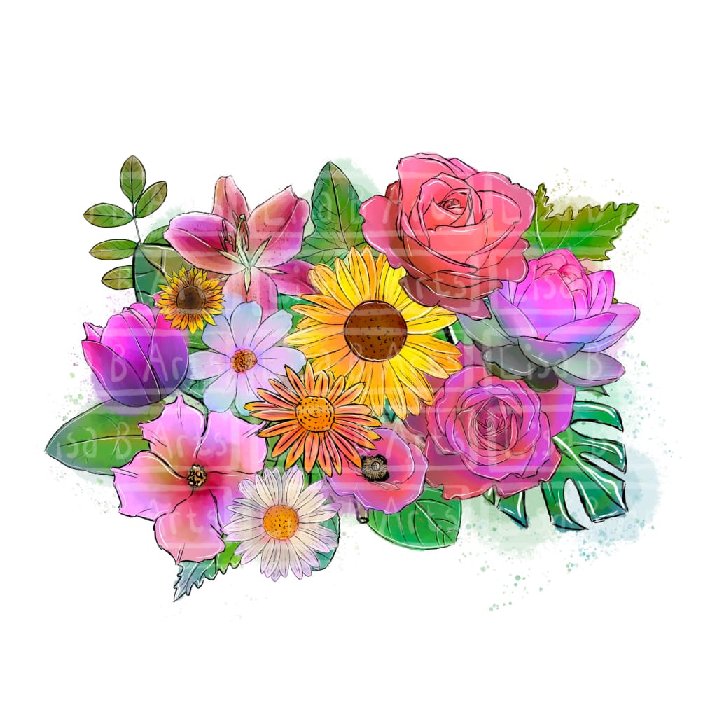 Flowers and Leaves Clip Art Bundle (19 PNG Images) – Lisa B Clip Art