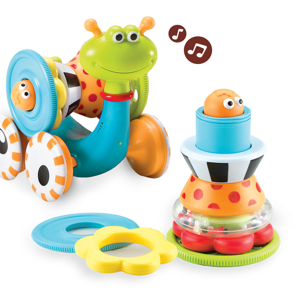 munchkin snail stacker bath toy