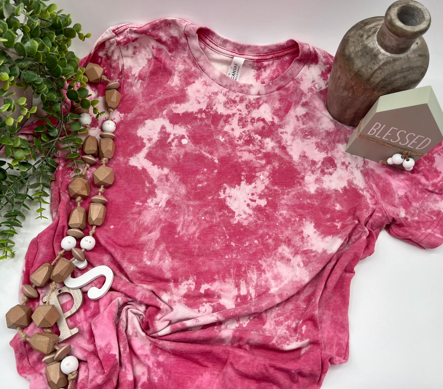 Heather Charity Pink - Acid Wash Bleached