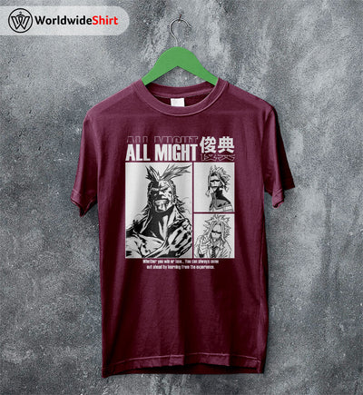 All Might Aesthetic T-shirt Boku No Hero Academia Shirt BNHA Merch - WorldWideShirt