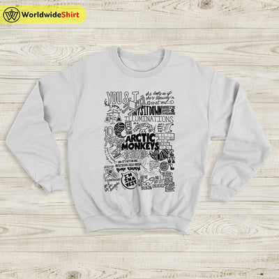 Arctic Monkeys Typography Sweatshirt Arctic Monkeys Shirt Music Shirt - WorldWideShirt