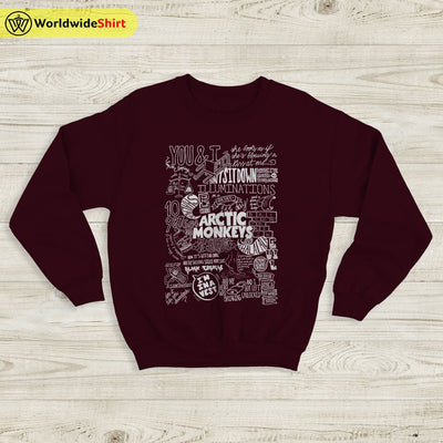 Arctic Monkeys Typography Sweatshirt Arctic Monkeys Shirt Music Shirt - WorldWideShirt