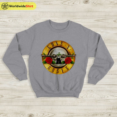 Guns N Roses Vintage Logo Sweatshirt Guns N Roses Shirt Rock Band - WorldWideShirt