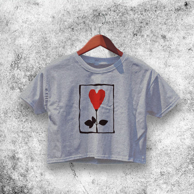 Heart Love Crop Top Friends Shirt Aesthetic Y2K Shirt - WorldWideShirt