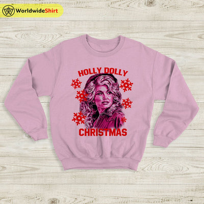 Holly Dolly Christmas Sweatshirt Dolly Parton Shirt Ugly Christmas - WorldWideShirt