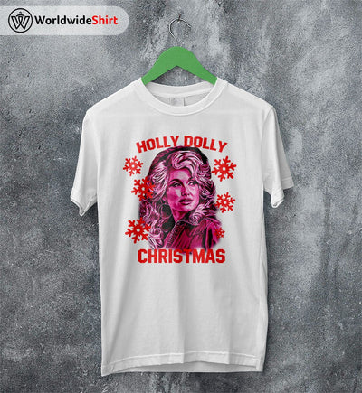 Holly Dolly Christmas T-Shirt Dolly Parton Shirt Ugly Christmas - WorldWideShirt