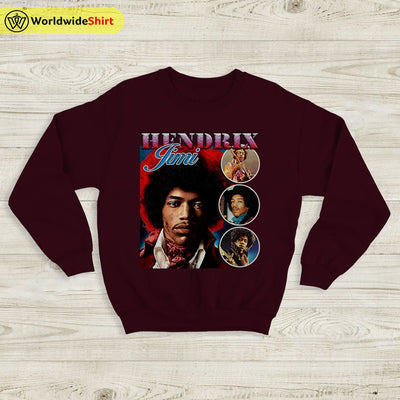 Jimi Hendrix Vintage 90's Sweatshirt Jimi Hendrix Shirt Music Shirt - WorldWideShirt