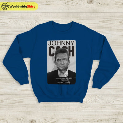 Johnny Cash Sweatshirt Johnny Cash Mugshot Sweater Johnny Cash Shirt - WorldWideShirt