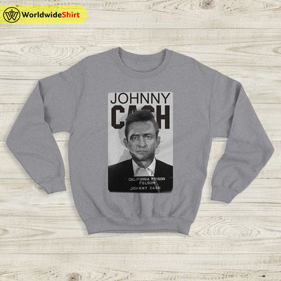 Johnny Cash Sweatshirt Johnny Cash Mugshot Sweater Johnny Cash Shirt - WorldWideShirt