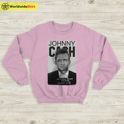 Johnny Cash Sweatshirt Johnny Cash Mugshot Sweater Johnny Cash Shirt - WorldWideShirt