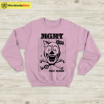 MGMT x Molly Nilsson Concert Sweatshirt MGMT Shirt Music Shirt - WorldWideShirt