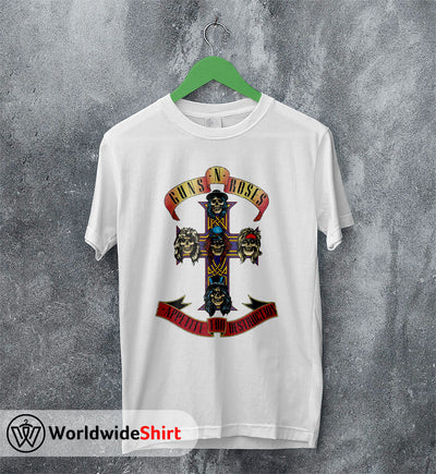 1988 Appetite For Destruction Tour T-Shirt Guns N Roses Shirt Rock Band - WorldWideShirt