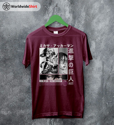 Mikasa Ackerman AOT Shirt Attack On Titan Shirt Shingeki no Kyojin T-Shirt