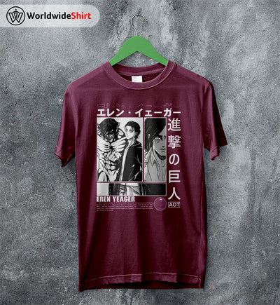 Eren Yeager AOT Shirt Attack On Titan Shirt Shingeki no Kyojin T-Shirt