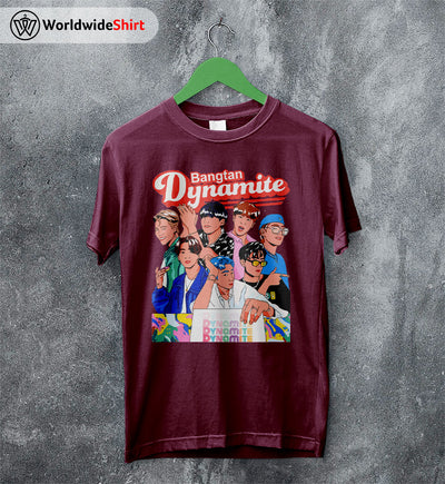 BTS Dynamite Graphic Shirt Bangtan Boys T-Shirt K-pop Korean BTS Tee