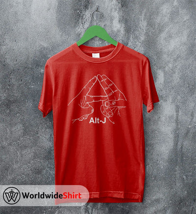 alt-J Hand Sign T shirt alt-J Shirt Classic Rock Music - WorldWideShirt