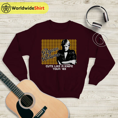 Cuts Like A Knife Tour '83 Sweatshirt Bryan Adams Shirt Music Shirt - WorldWideShirt