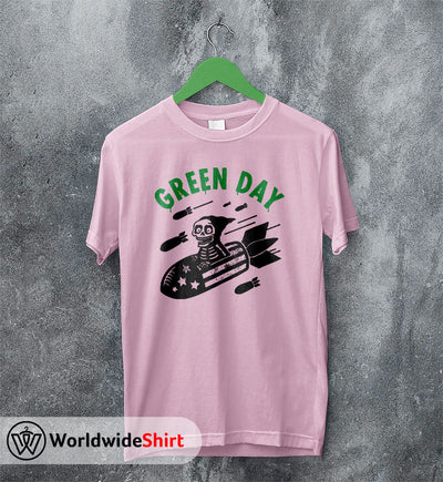 Green Day Rocket Vintage90's T-Shirt Green Day Shirt Rock Band Shirt - WorldWideShirt