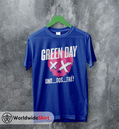 Green Day Uno Dos Tre T-Shirt Green Day Shirt Rock Band Shirt - WorldWideShirt