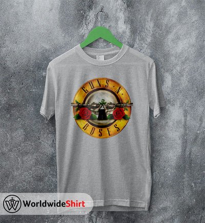 Guns N Roses Vintage Logo T-Shirt Guns N Roses Shirt Rock Band - WorldWideShirt