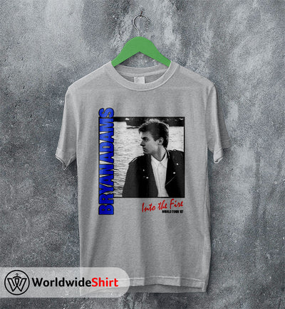 Into The Fire World Tour '87 T-Shirt Bryan Adams Shirt Music Shirt - WorldWideShirt