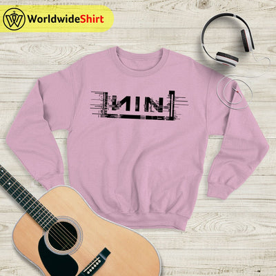 Nine Inch Nails 1990 Logo Sweatshirt Nine Inch Nails Shirt Rocker Shirt - WorldWideShirt