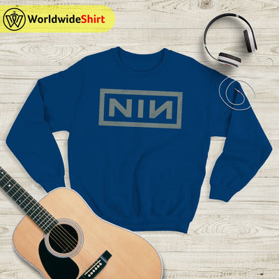 Nine Inch Nails NIN Logo Sweatshirt Nine Inch Nails Shirt Rocker Shirt - WorldWideShirt