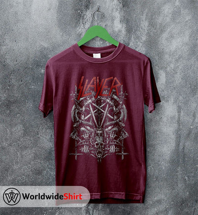 Slayer Band Vintage 80's Poster T-shirt Slayer Band Shirt Metal Band - WorldWideShirt