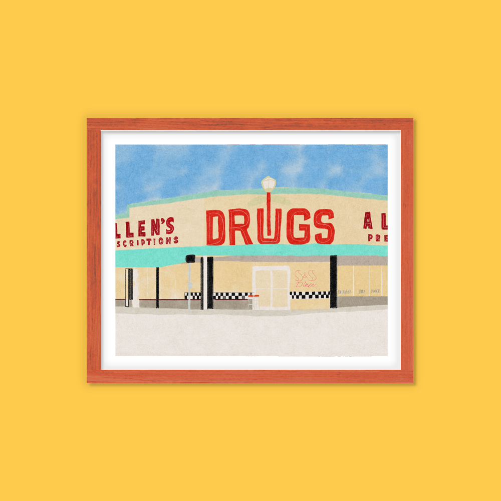 Allens Drugs and S&S Dinner Art Print by westofchester