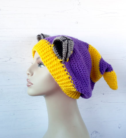 Crochet Hat inspired by the video game 'A Hat in Time' by VelvetVolcano