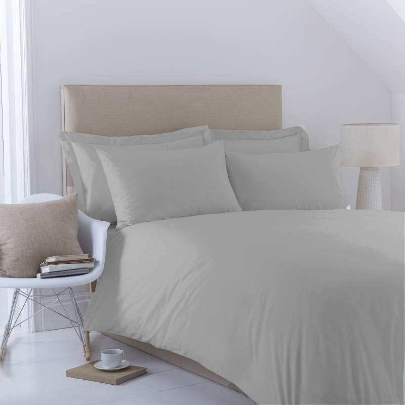 plain light grey duvet cover