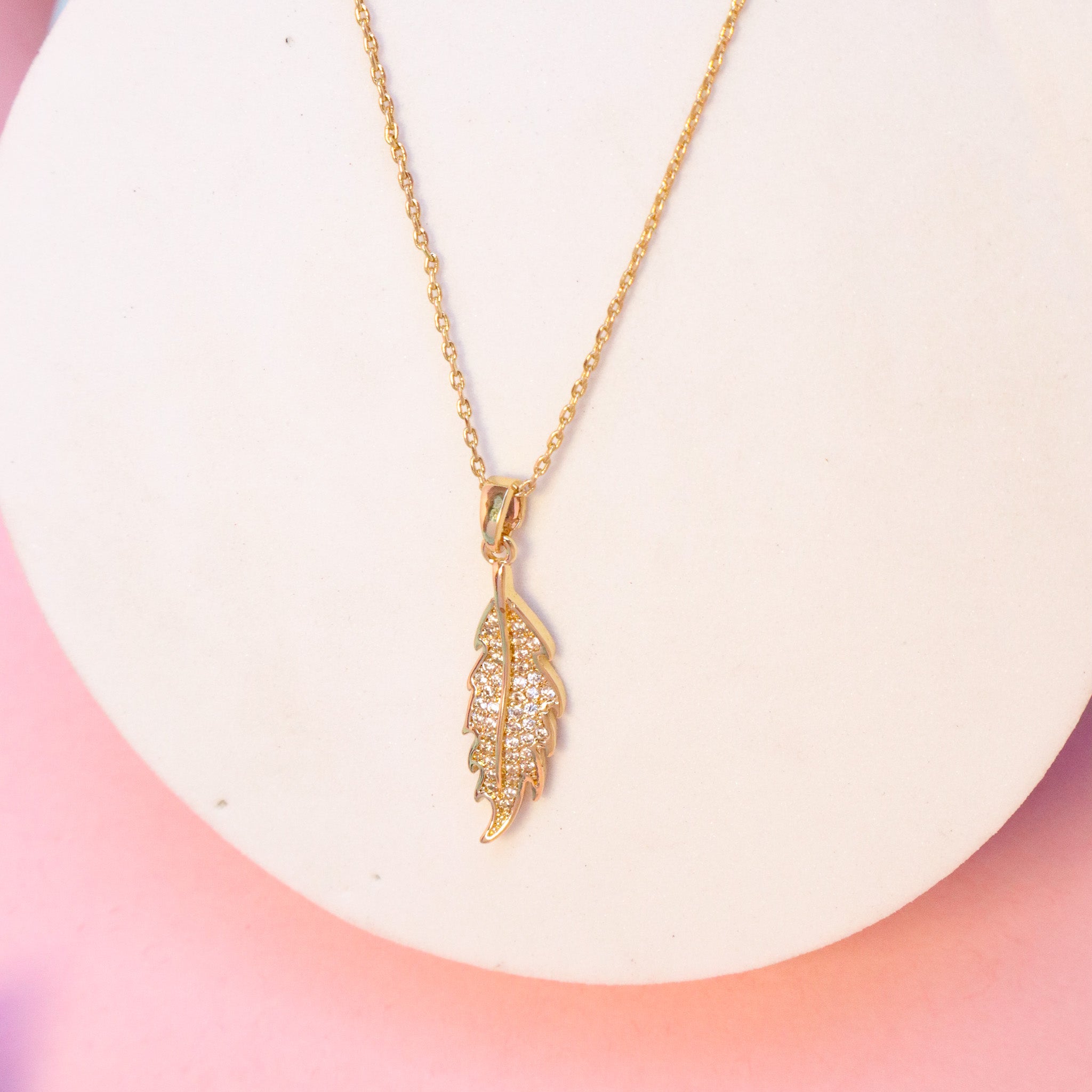 gold crystal necklace price