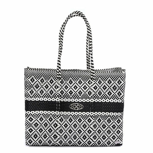 Black White Travel Tote