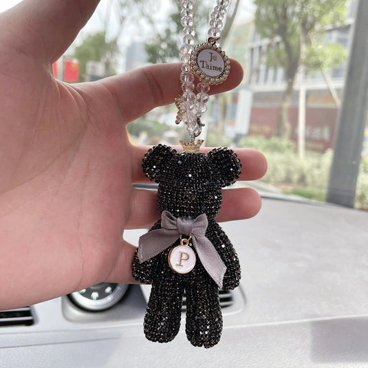 Diamond Bear Car Pendant