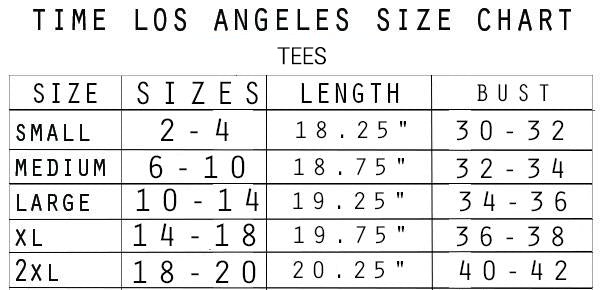 Los Angeles Apparel Size Chart