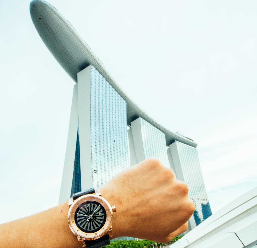 Marina Bay Skypark ZINVO Rose Gold Watch