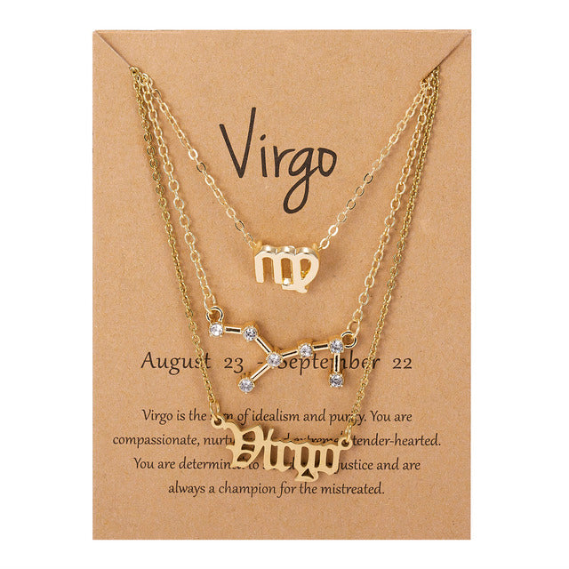$5 FLASH SALE - Zodiac Sign Pendant Necklace